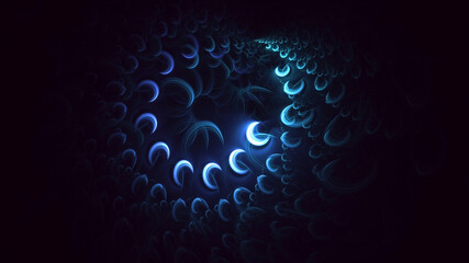 3D rendering abstract colorful fractal light background