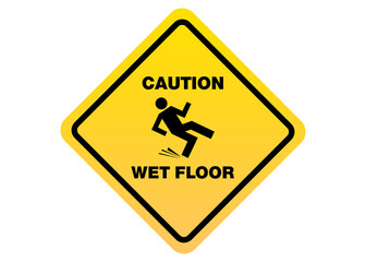 A Caution Wet Floor 