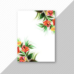 Decorative flower wedding invitation card brochure background