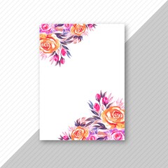 Floral design wedding invitation card design vector