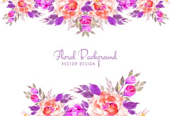 Beautiful hand draw decorative floral wedding card background