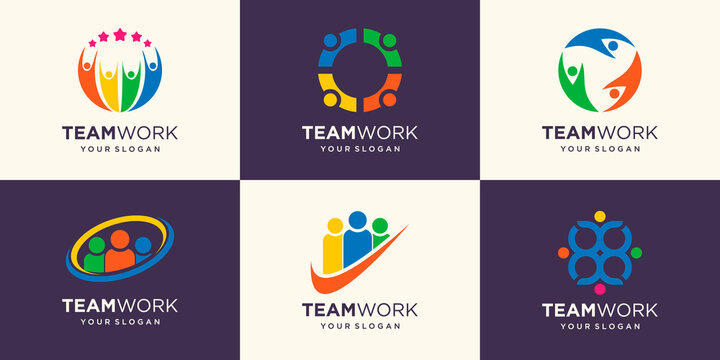 Business People Together. Vector Illustration Logo