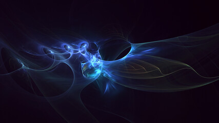 Obraz premium 3D rendering abstract multicolor fractal light background