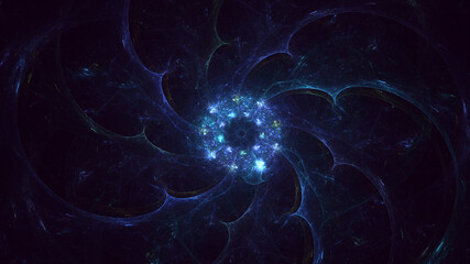 Obraz premium 3D rendering abstract multicolor fractal light background