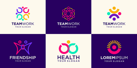 Creative people logo design template