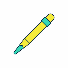Filled outline Pencil with eraser icon isolated on white background. Drawing and educational tools. School office symbol. Vector