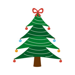 merry christmas tree pine