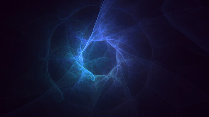 3D rendering abstract multicolor fractal light background