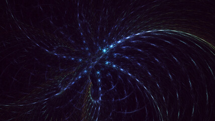 Naklejka premium 3D rendering abstract multicolor fractal light background