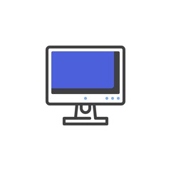 Desktop computer line icon