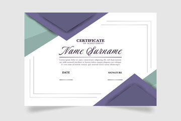 Modern Certificate of Achievement Vector Template