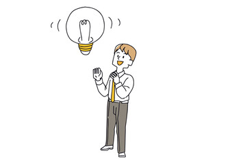 アイディア　捕まえる　男性　発見　ビジネスマン　クリエイティブ