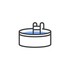 Swimming pool line icon