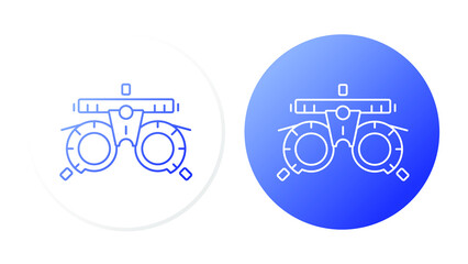 Optometry (Adjustable professional glasses). Line icon concept