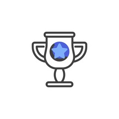 Trophy cup line icon