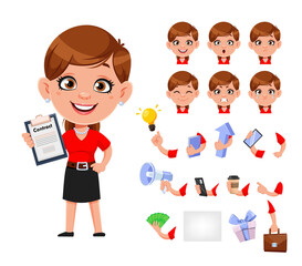 Businesswoman cartoon character