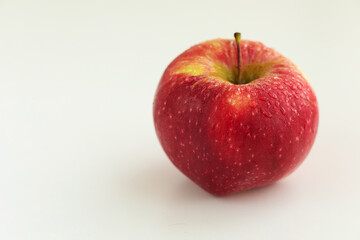 red apple on white background