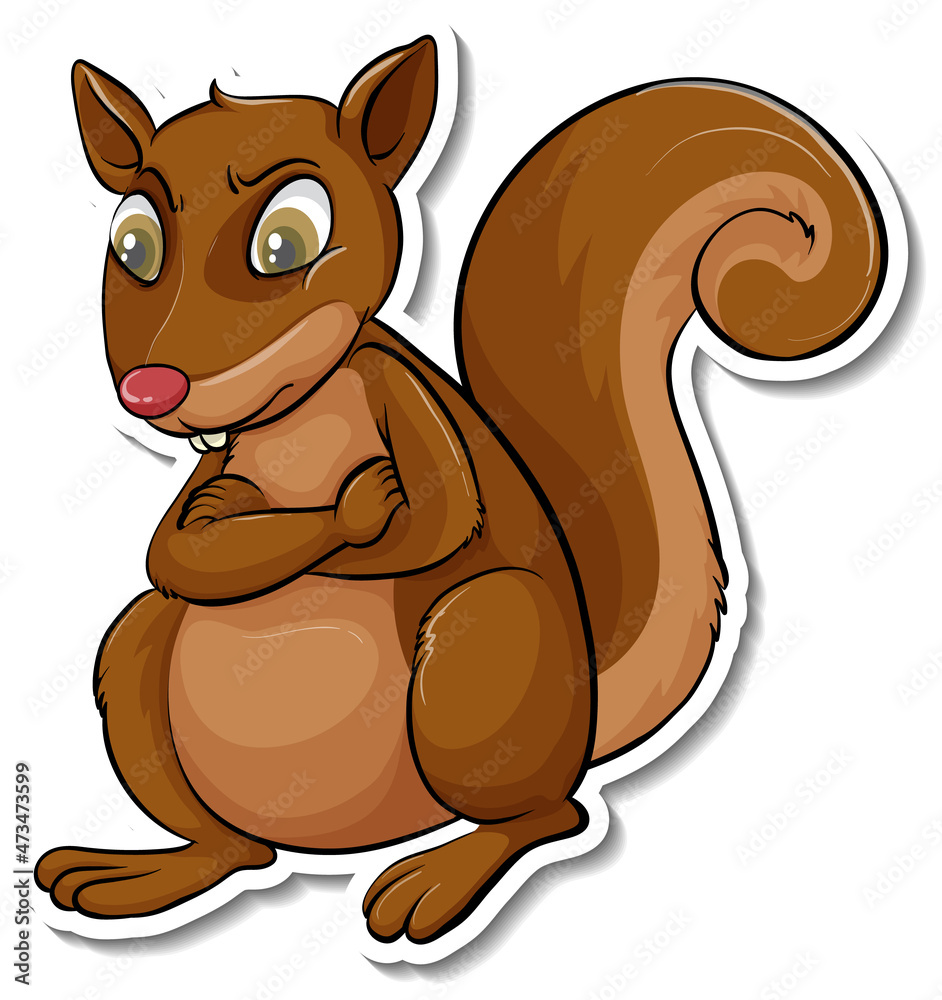 Wall mural squirrel animal cartoon sticker