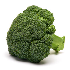 Fresh natural organic broccoli isolated on white background