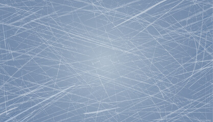 Rink surface texture. Winter background with blue ice. Hockey field, skating arena wallpaper. Vector illustration