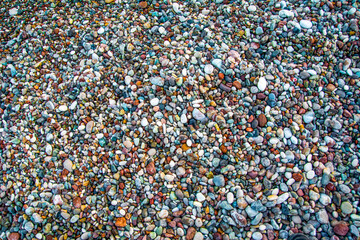 abstract background with round pebble stones. Vacation holiday recreation on beach concept. High quality photo