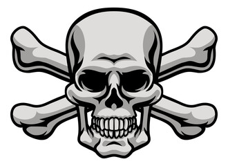 Skull And Crossbones Pirate Grim Reaper Cartoon