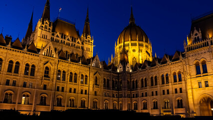 Fototapeta na wymiar The Hungarian Parliament in the night light