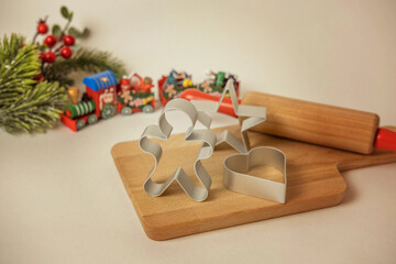 ginger cookies, gingerbread man , making christmas cookies , christmas concept