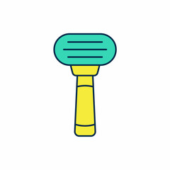 Filled outline Shaving razor icon isolated on white background. Vector