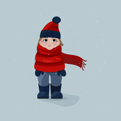 baby on a winter walk