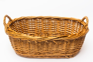 Industrial arts a wicker basket. A folklore product that can serve as a decoration or even for practical use.