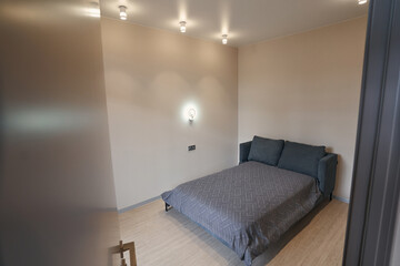 Close up of door opening into bedroom