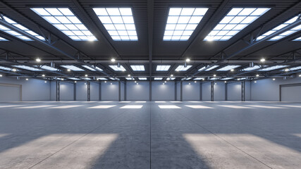 3D render of empty exhibition space. backdrop for exhibitions and events. Tile floor. Marketing mock up.