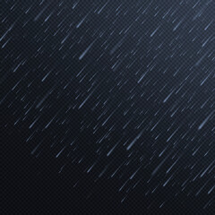 Falling water drops. Rain texture. Rainfall texture isolated on transparent background.