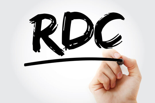 RDC - Running Down Clause acronym with marker, concept background