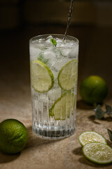 mojito cocktail with lime