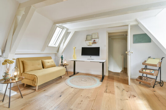 Interior Of Stylish Living Room In Modern Flat