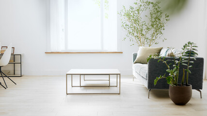 リビングのソファーとテーブル 