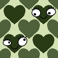 Seamless valentines pattern with hearts for postcard and gifts and cards 