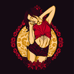 Obraz premium sexy charming girl