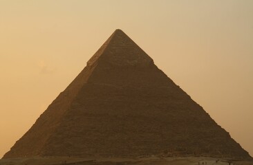 Fototapeta na wymiar The middle pyramid of Giza, Pyramid of Khephren