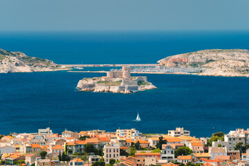 Obraz premium View of Marseille town. Marseille, France