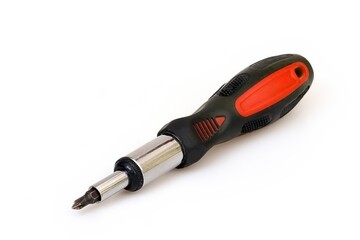 Hand tools for repair and installation: screwdriver isolated on a white background