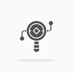 Rattle Drum icon. Solid or glyph style. Vector illustration. Enjoy this icon for your project.