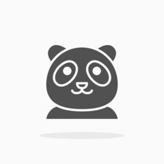 Fototapeta premium Panda icon. Solid or glyph style. Vector illustration. Enjoy this icon for your project.