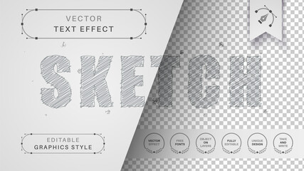 Pencil Drawing - Editable Text Effect, Font Style