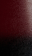 Droplet dew on glass surface