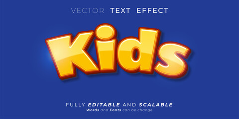 Obraz premium Editable text effect - Kids text style concept