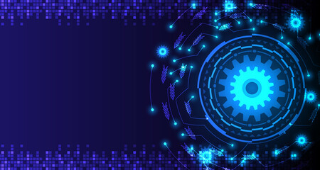 Future Abstract techno cog wheel  background with geometric colorful gear wheels. Space for gear text.EP.3