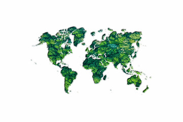Green Forest Map of World